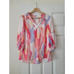 Crosby by Mollie Burch Colorful Blouse S